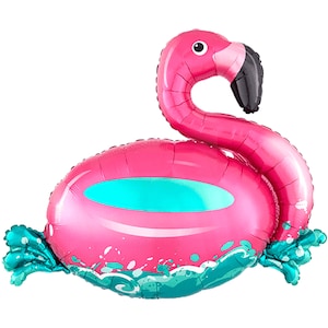 FLAMINGO Float Balloon - Giant  Pink Flamingo Mylar Balloon 30 Inch , Flamingo Party Decor, Let&#39;s Flamingle, Flamingo Birthday
