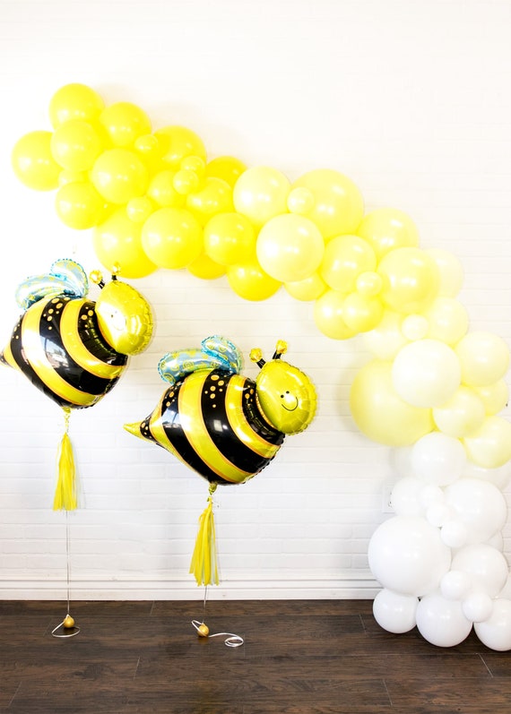 Guirlande Ballon Abeille Kit de guirlande de ballons dégradé jaune Décor de  fête d'abeille de miel Shower de bébé sur le thème des abeilles Arche de  ballons Premier anniversaire de l'abeille 