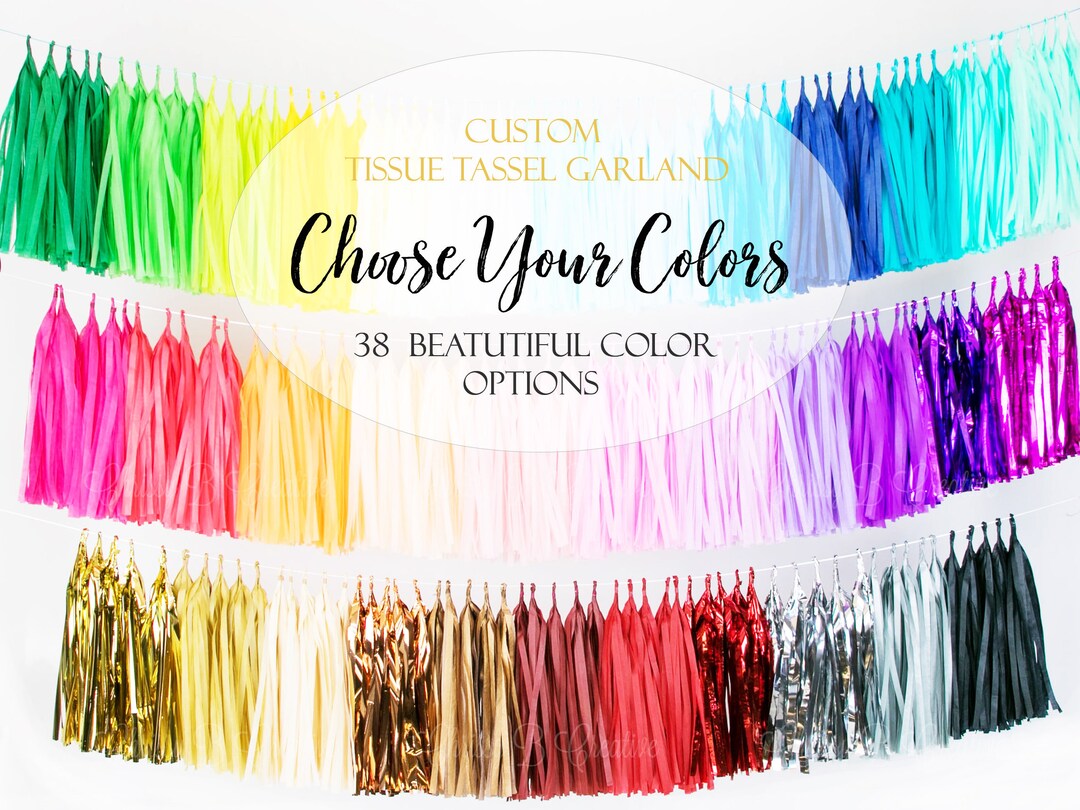 Tissue Tassel Garland DIY Tissue Tassel Kit Build Your Own Tissue
