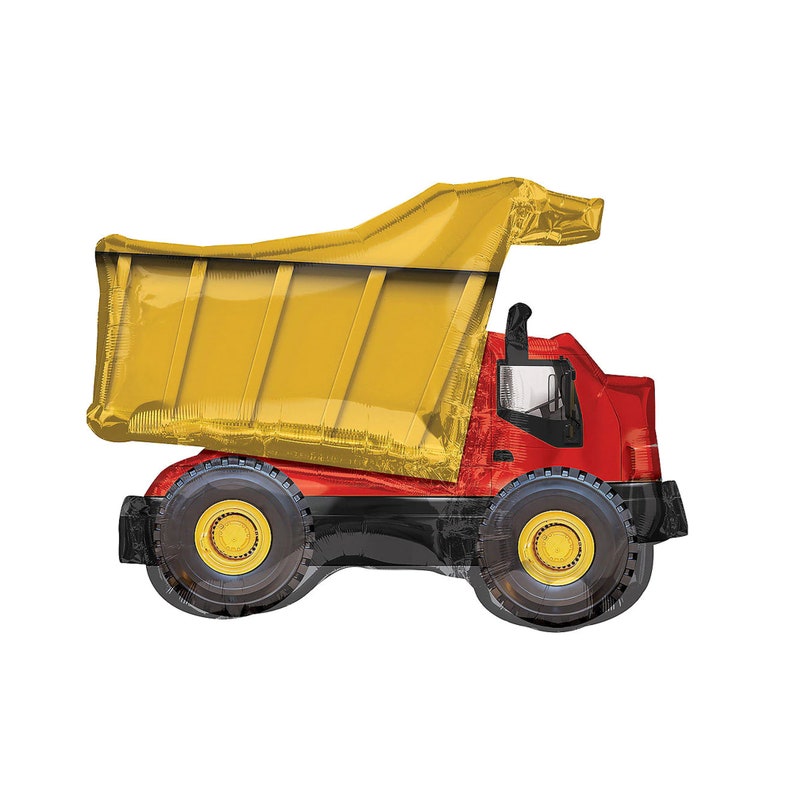 DUMP TRUCK Balloon Construction Mylar Balloon 32 Inch Dump Etsy