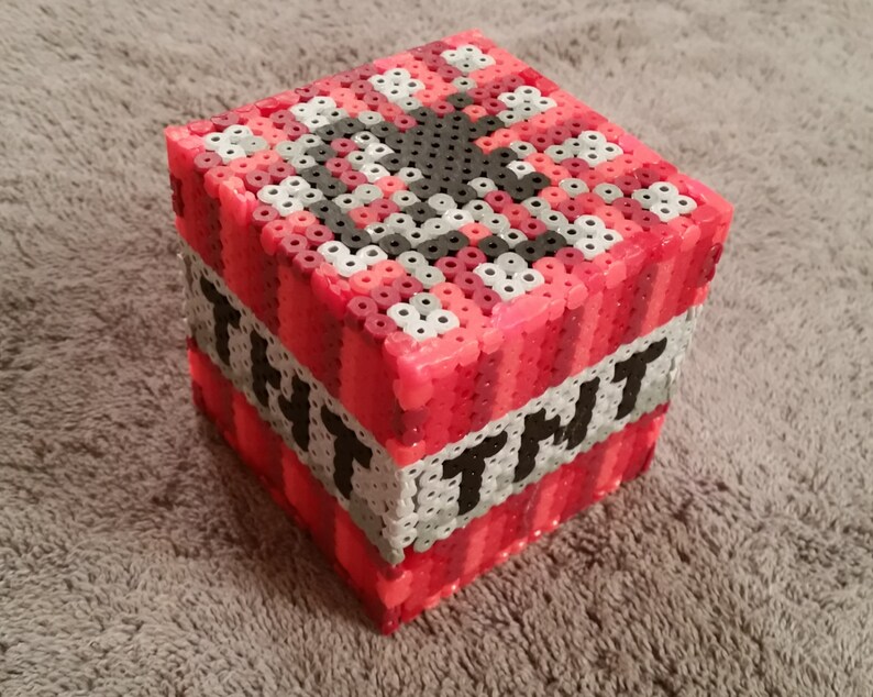Minecraft TNT Block Perler/Hama Fuse Bead Sprite Etsy
