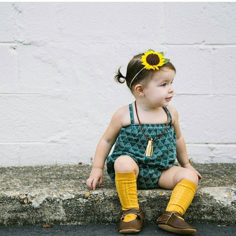 Flower Headband Fall Headband Felt Sunflower Headband Baby Headband Summer Headband Sunflower Headband Sunflower