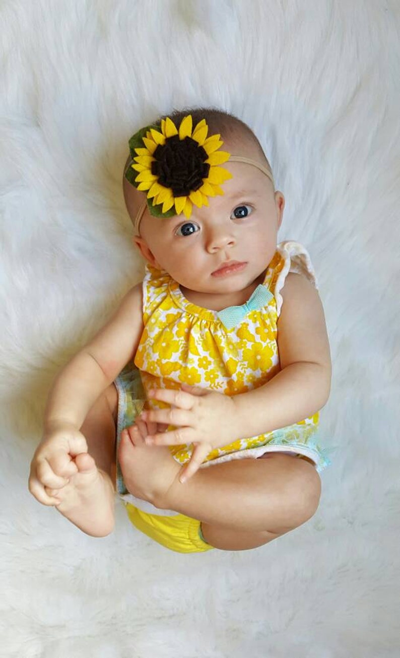 sunflower headband baby