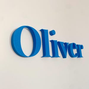 Letrero con letras 3D personalizado, nombre personalizable, letras 3D, impresión en cualquier fuente, letrero con nombre personalizado, letras 3D de plástico, letrero con nombre para habitación de niños, guardería