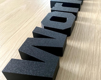 Thick Custom Letter Sign customizable Stand up letters any font custom store sign letters plastic 3D printed letters for business sign
