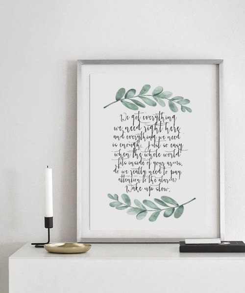 Jack Johnson Banana Pancakes Lyrics Art Print Lyrics Print Etsy