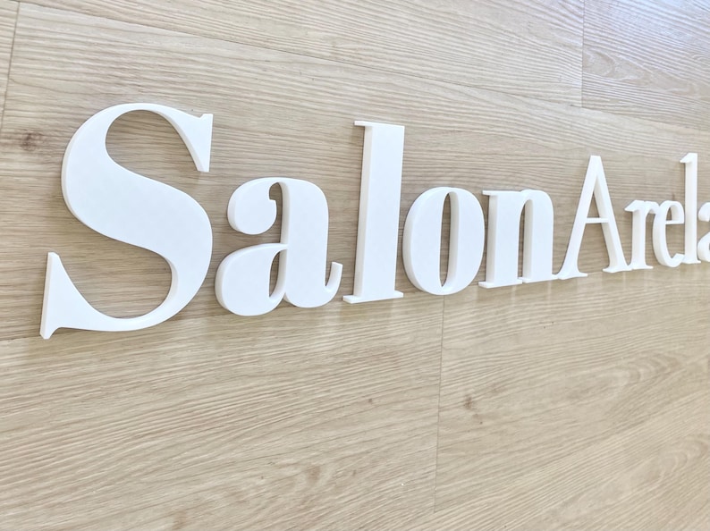 Business Logo Sign Custom Beauty Salon Sign customizable salon logo sign custom store sign letters 3D printed letters for business sign image 12