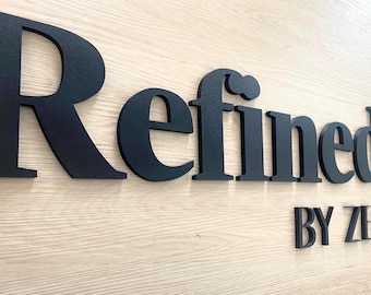Custom 3D Letter Sign customizable black 3D letters print any font custom store sign letters plastic 3D printed letters for business sign