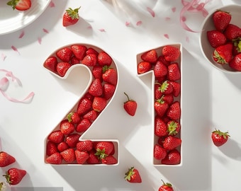 Fillable Number Trays Numbers Tray Large Letter Trays Table Decor Fillable letters for food Age Number party Charcuterie Flower Letter Box