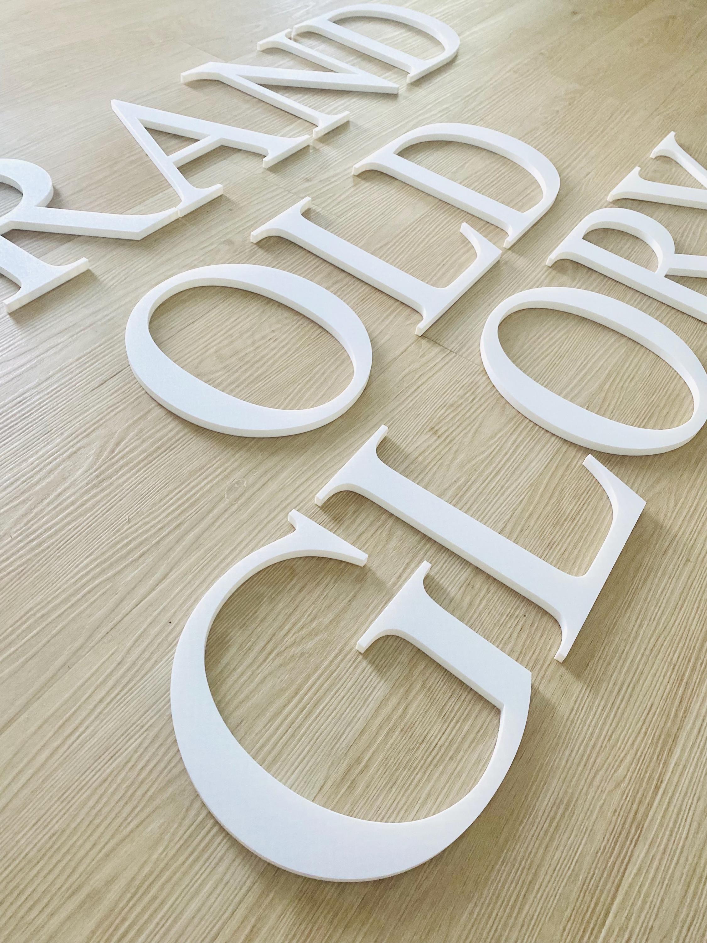White 3D Letter Sign Customizable White Custom 3D Letters Any Font ...