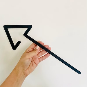 Arrow 3D Sign customizable black 3D arrow for wall store sign letters plastic 3D printed letters business sign arrow direction sign arrow