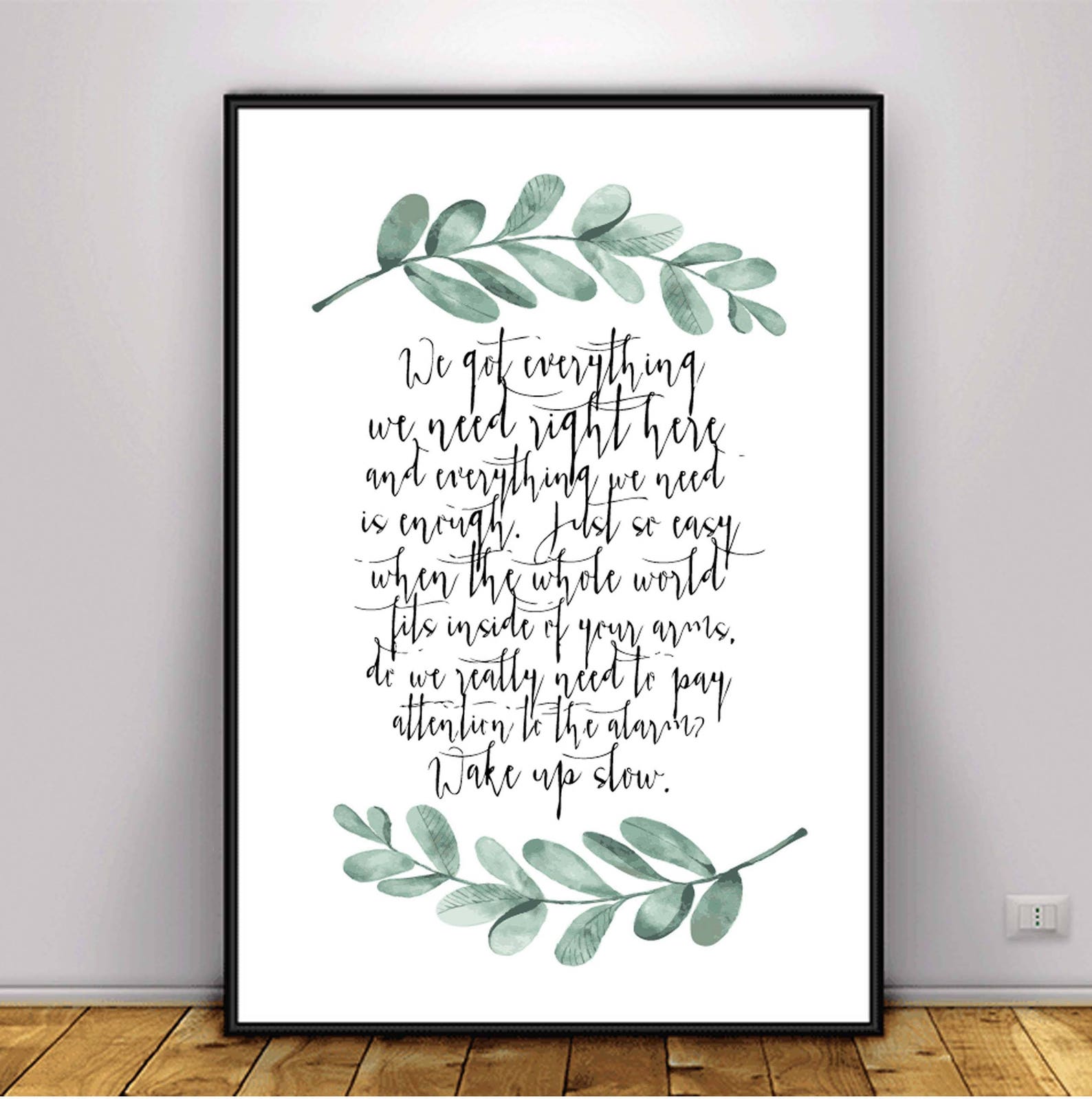Jack Johnson Banana Pancakes Lyrics Art Print Lyrics Print Etsy