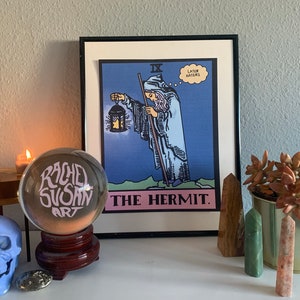 The Hermit Rider-Waite Style Comic &quot;Later Haters&quot; Print