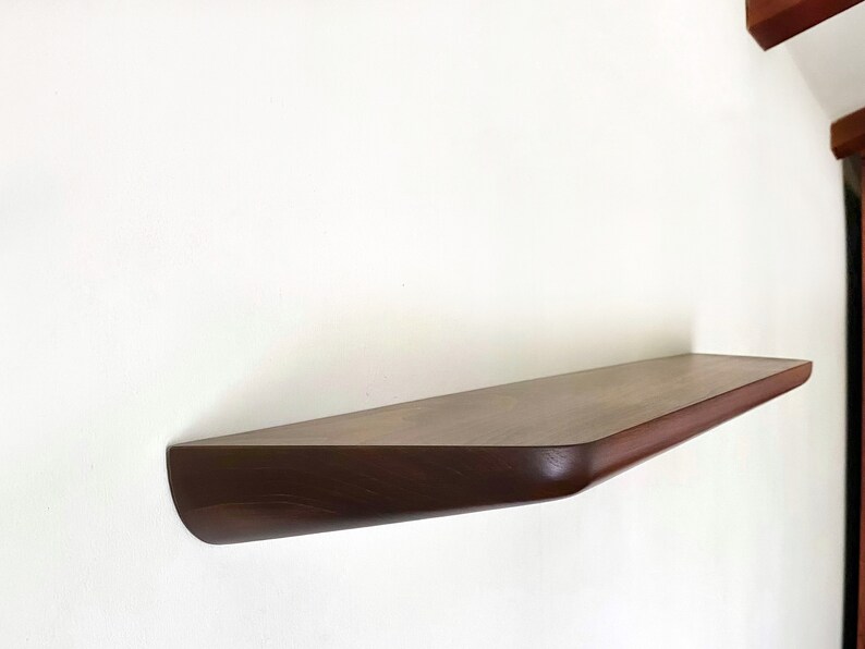 Custom Floating Shelf With Harmonious Curves for Living Room Etsy