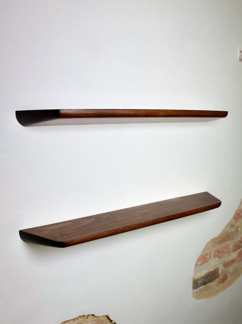 Custom Floating Shelf With Harmonious Curves for Living Room Etsy