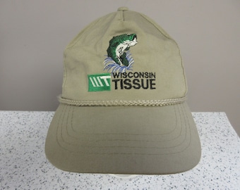 Vintage Wisconsin Tissue Snapback Trucker Hat with Bass Logo
