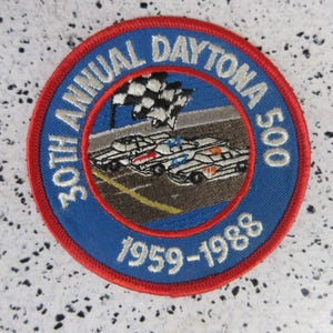 Vintage 1988 30th Annual DAYTONA 500 3.5" Round Patch for Jackets / Vest Nascar Racing