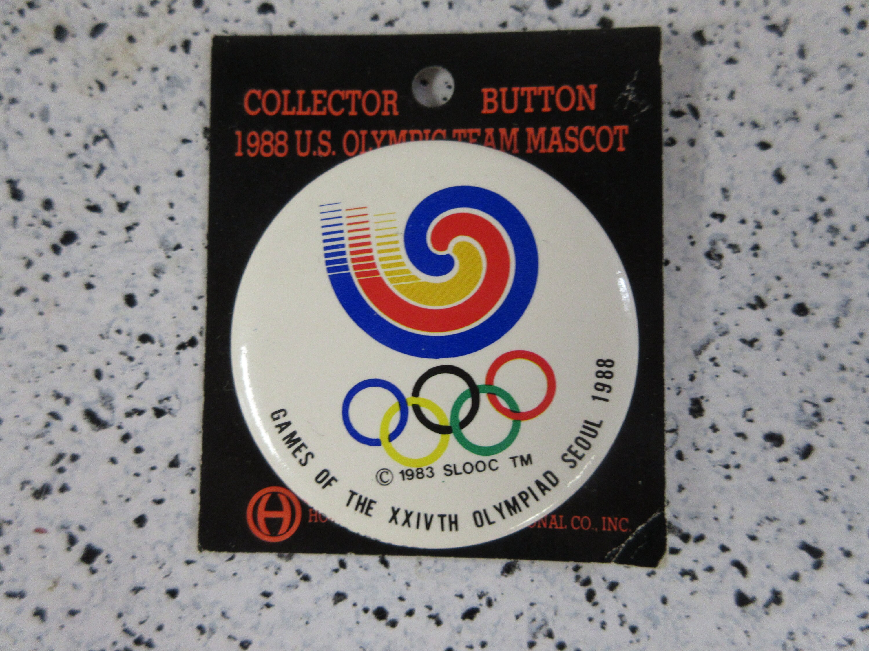Boutons De Manchette JO Séoul 1988 – Dorés – Boîte Slooc – Vintage – Homme
