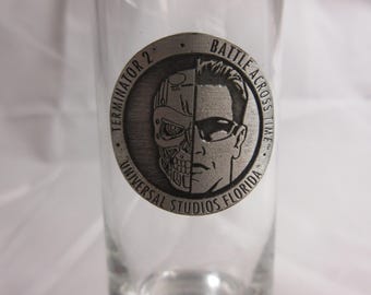 Terminator 2 Shot Glass 1996 Battle Across Time Universal Studios Florida T2 Official