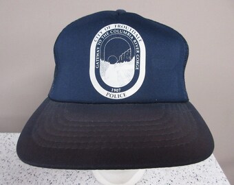 Boné vintage Troutdale Gateway to the Gorge Oregon Police Department Cops Oregon Foam Trucker Snapback