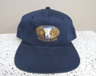 Boné Snapback Retrô "Hoover Dam" True Vintage dos anos 90 com Bordado - Frete Grátis nos EUA
