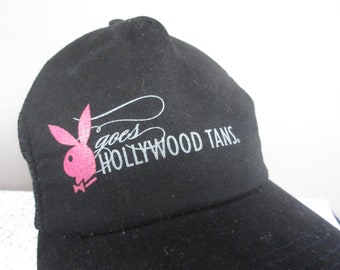 Vintage 90s Playboy Hollywood Tans Black Snapback Hat