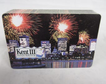 Baralho de cartas vintage dos anos 90 com tema de cigarros KENT III - Baixo teor de alcatrão!