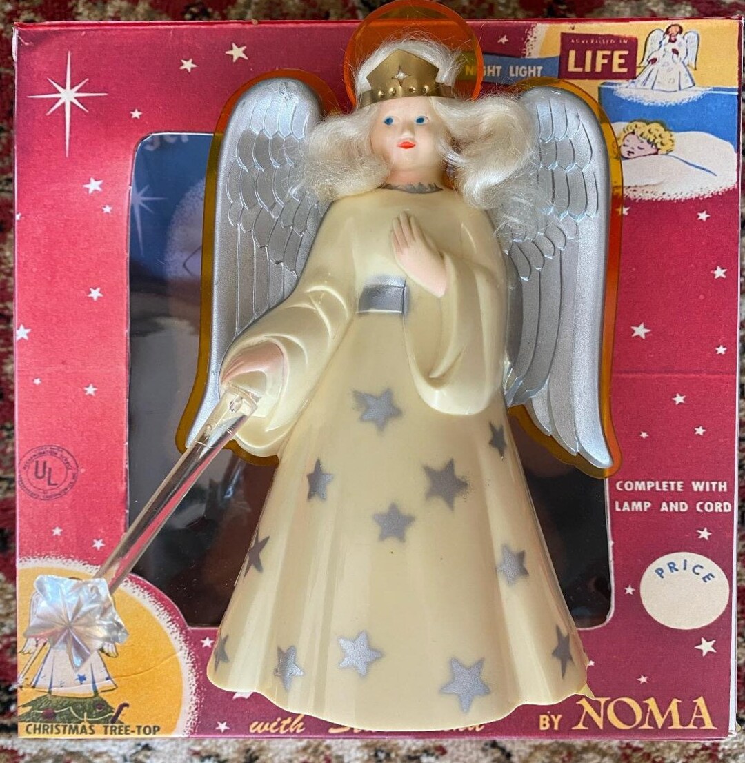 Beautiful Vintage Noma Angel Tree Topper With Light and New Box Etsy