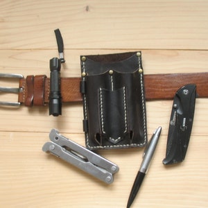 Every day carry Leather organizer to order according to your size Carrying on a belt Made for you by hand from cowhide