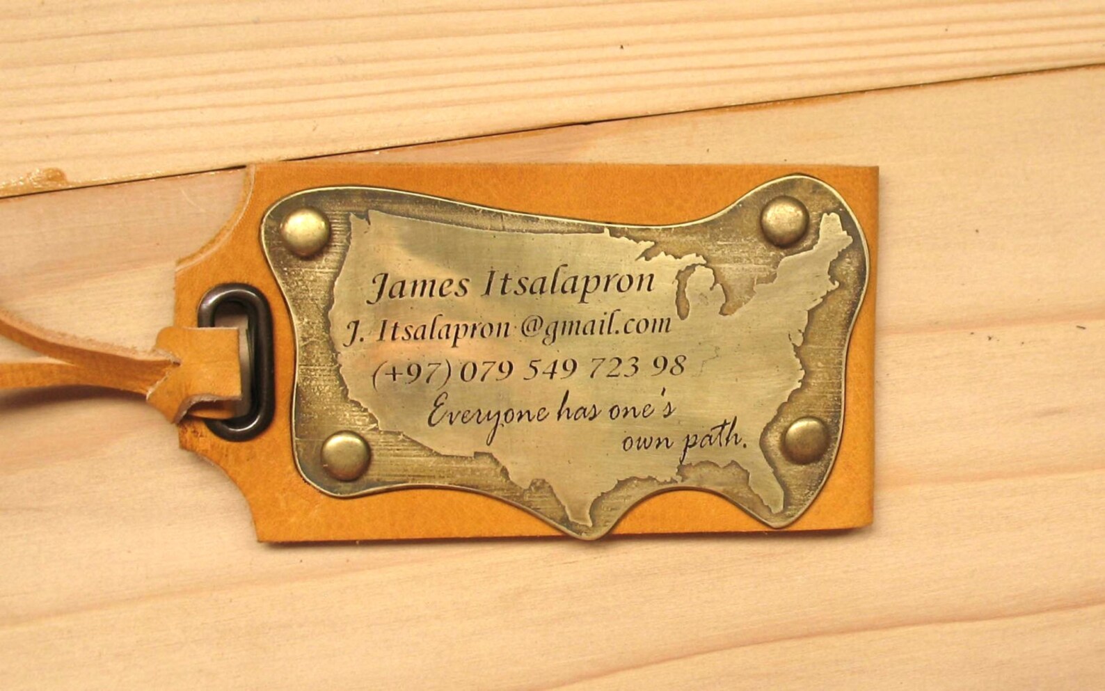 Custom Leather Luggage Tag Personalized Bag Tag Custom Metal Etsy