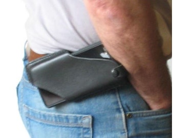 Minimalist Leather Phone Belt Holster: Custom Handmade Case