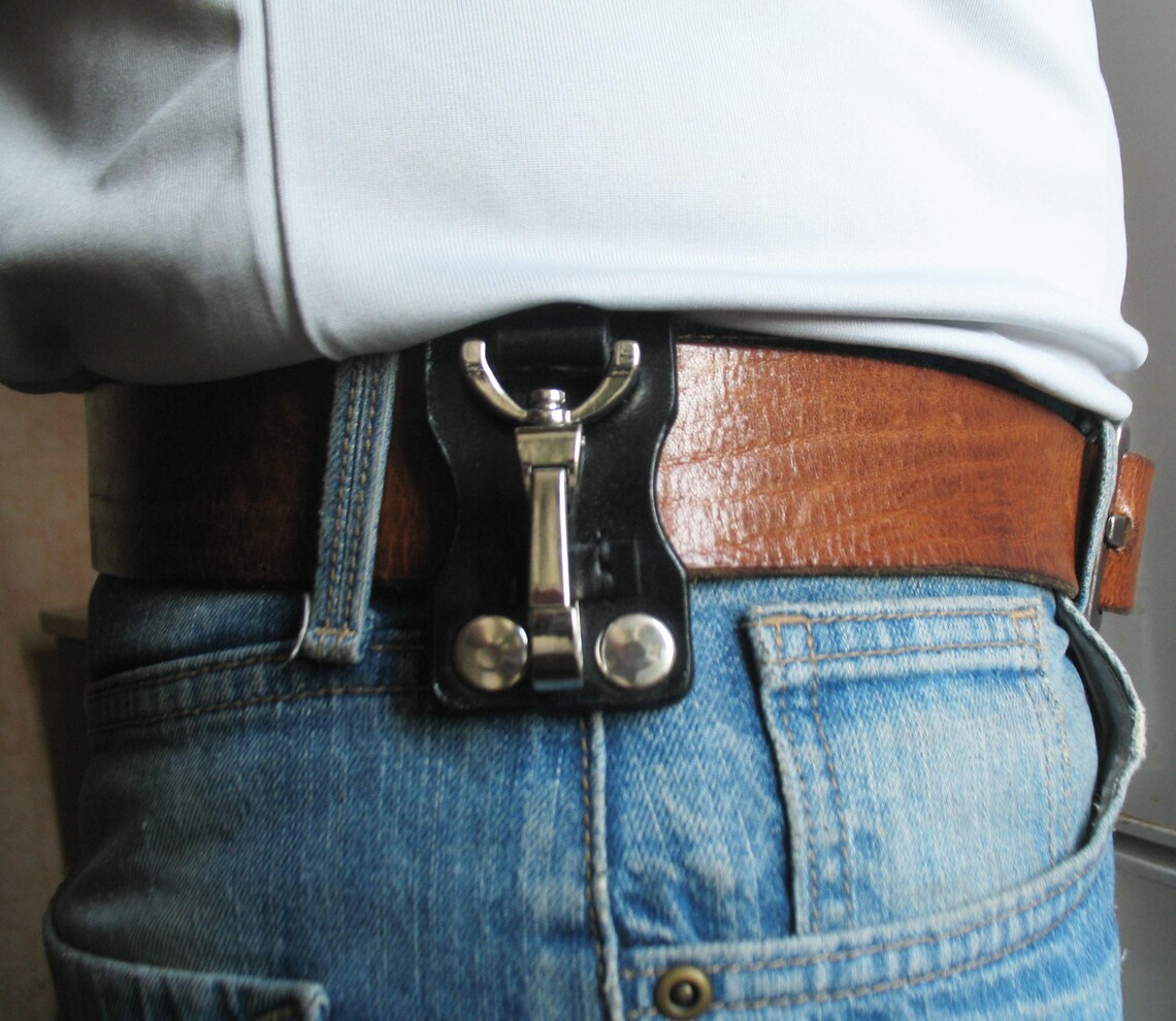 Leather key fob Belt keychain Belt hook Belt key holder Etsy