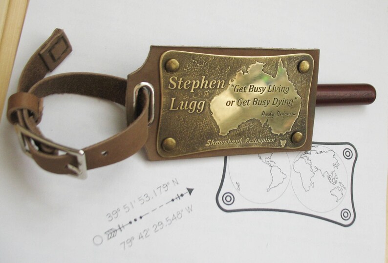 Custom Luggage Tag Australia Personalized Metal Luggage Tag Etsy