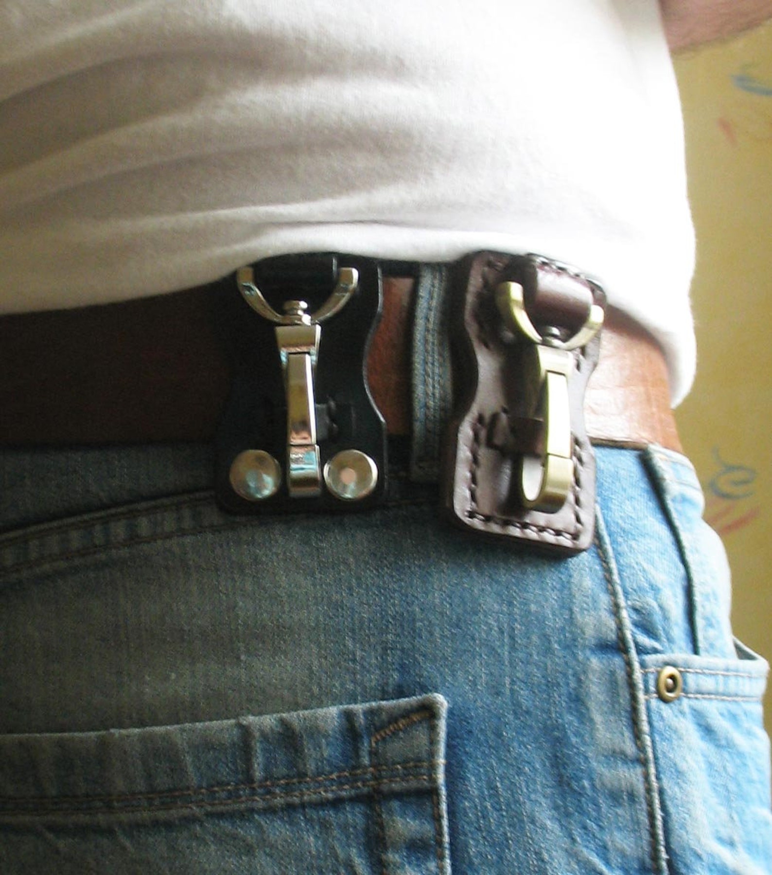 Leather key fob Belt keychain Belt hook Belt key holder Etsy