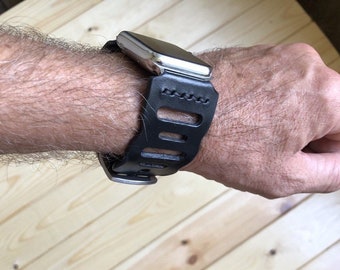 Leather Apple Watch strap Custom Apple Watch band for all models Apple Watch Apple Watch Bands for Men Apple Watch accessory Gift for him