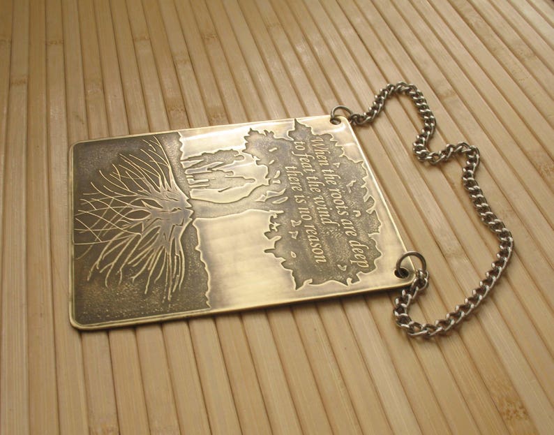 Engraving on order Brass plate Custom engraving Personalized Etsy