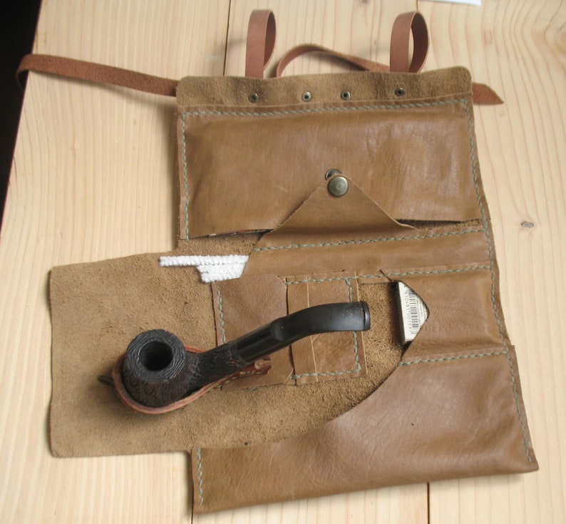 Leather pipe roll Travel tobacco case tobacco pipe pouch Etsy