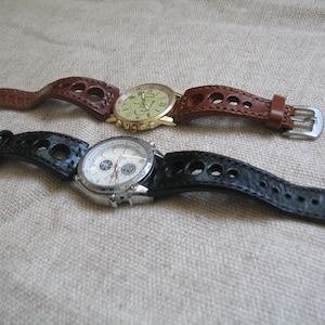 Correa de reloj de cuero Rally Correa de reloj de cuero negro marrón Correa de reloj de cuero 18 mm 19 mm 20 mm 21 mm 22 mm 23 mm 24 mm