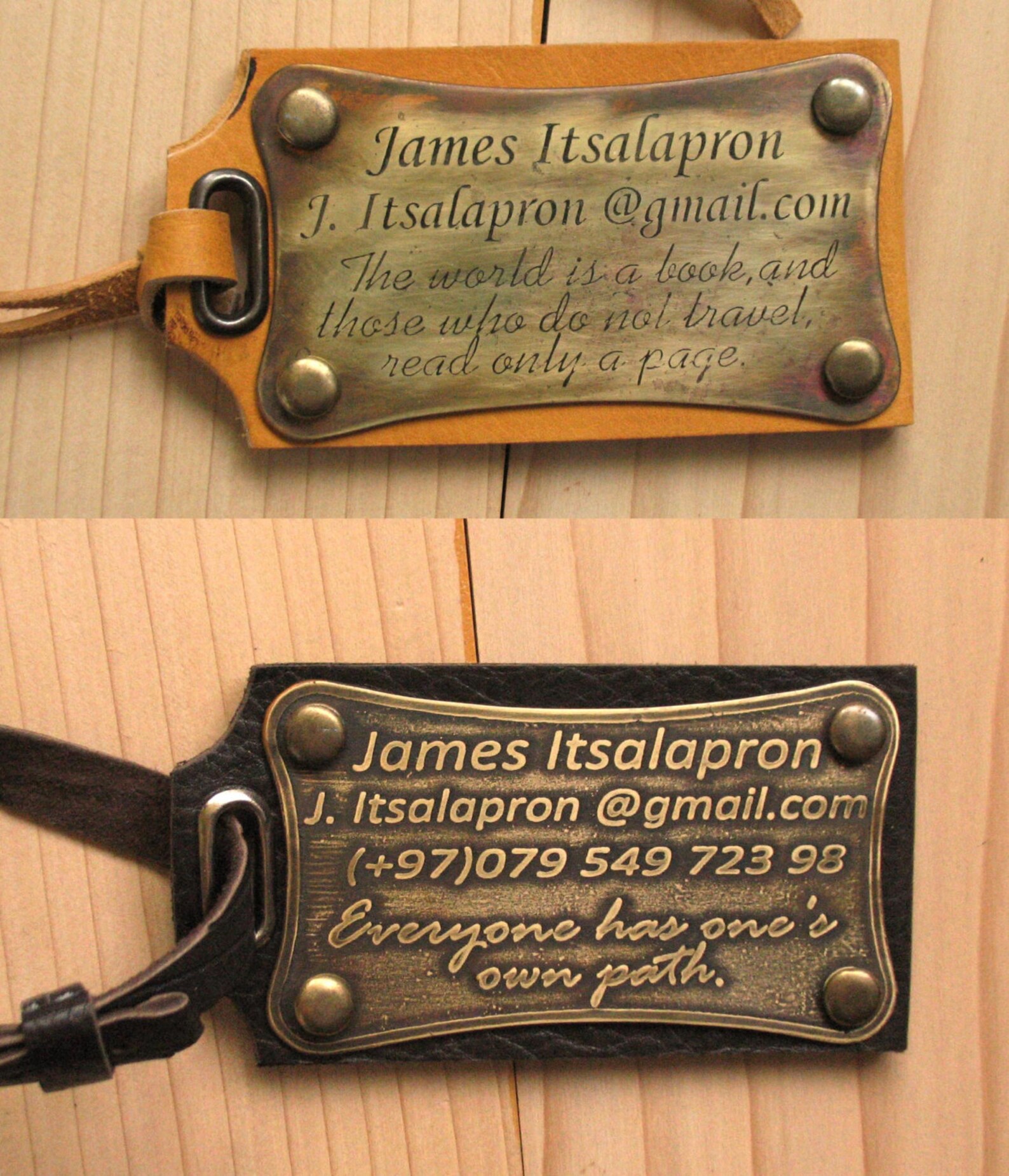 Vintage Leather Luggage Tag Groomsmen Gift Personalized Bag Etsy
