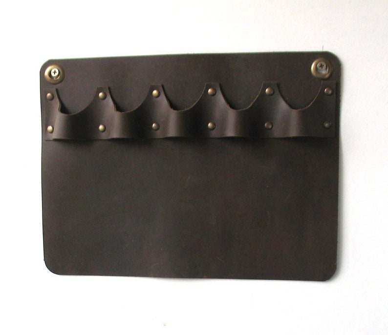 Wall mounted leather rack for pipe tobacco Pipe organizer Tobacco pipe stand leather pipe storage pipe smoker gift image 4
