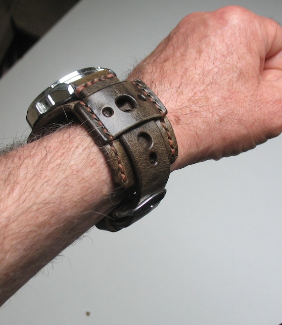 Correa de reloj de cuero brutal Pulsera de reloj de cuero para hombre Pulsera de reloj brutal Correa de reloj brutal Correa de reloj Reloj de pulsera Etsy Mexico