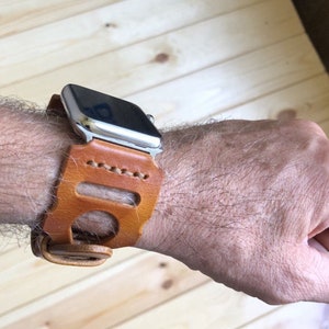 Leather Apple Watch strap Custom Apple Watch band for all models Apple Watch Apple Watch Bands for Men Apple Watch accessory Gift for him