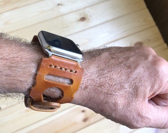 Leather Apple Watch strap Custom Apple Watch band for all models Apple Watch Apple Watch Bands for Men Apple Watch accessory Gift for him