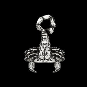 SCORPION RING- Sterling Silver Scorpio Zodiac Sign Jewelry- Unisex Statement Ring- Animal Lover Gift- Men&#39;s Ring- Women&#39;s ring- Vvilk
