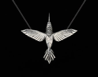 HUMMINGBIRD PENDANT- Sterling Silver- VvILK