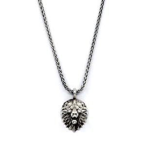 SMALL LION PENDANT- Lion Necklace- Sterling Silver- VvILK