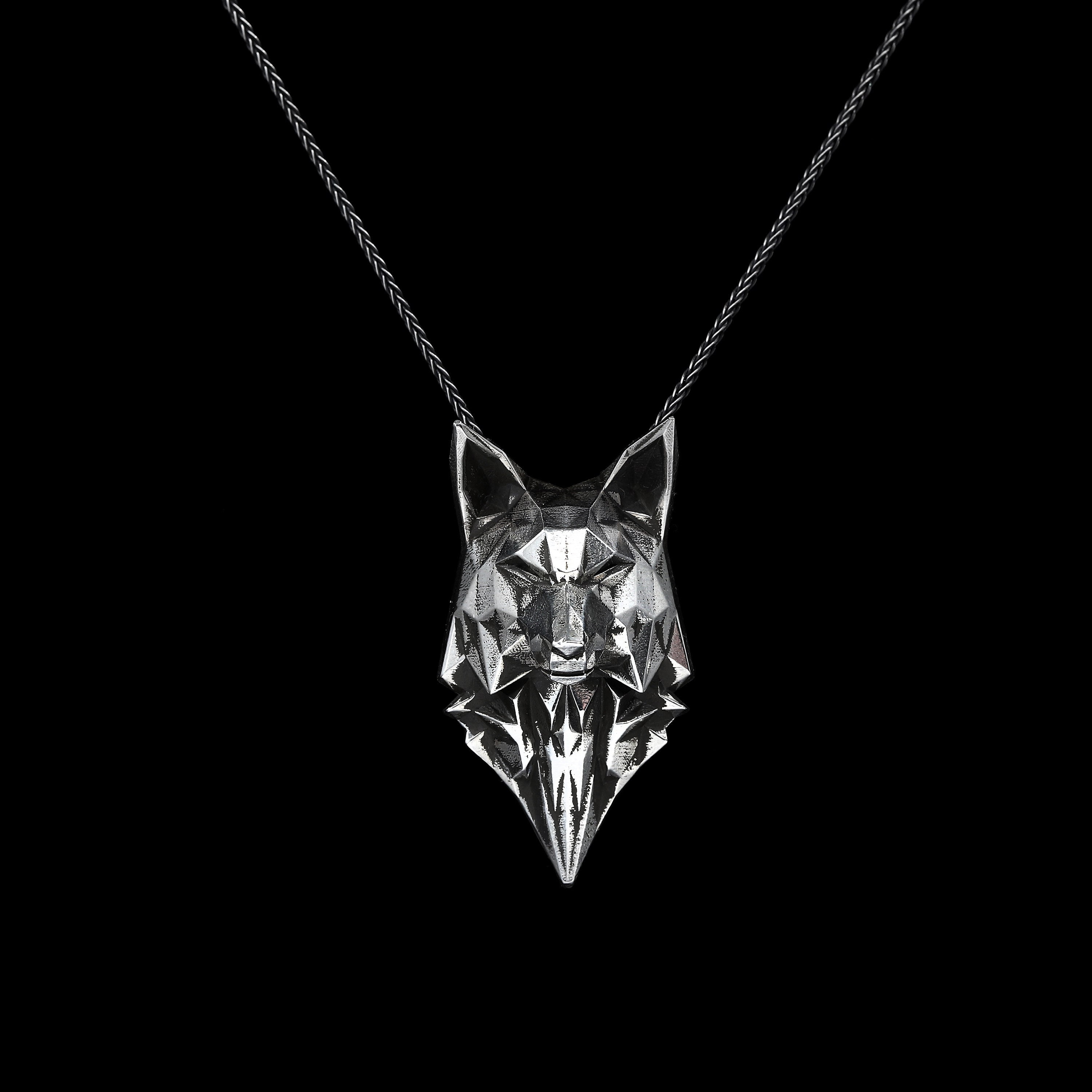 Collana Con Ciondolo Testa Di Lupo Vichingo Mologia Norrena Da