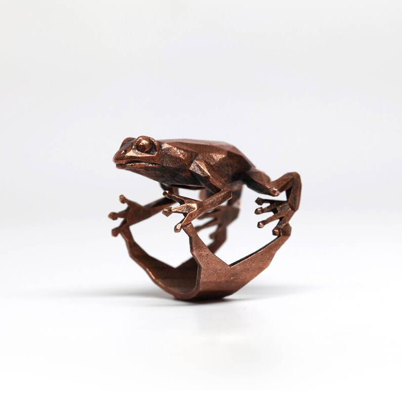 TREE FROG Ring Sterling Silver Vvilk Etsy