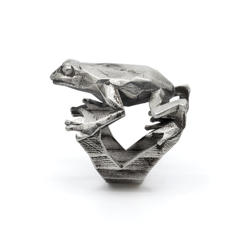 TREE FROG Ring Sterling Silver Vvilk Etsy
