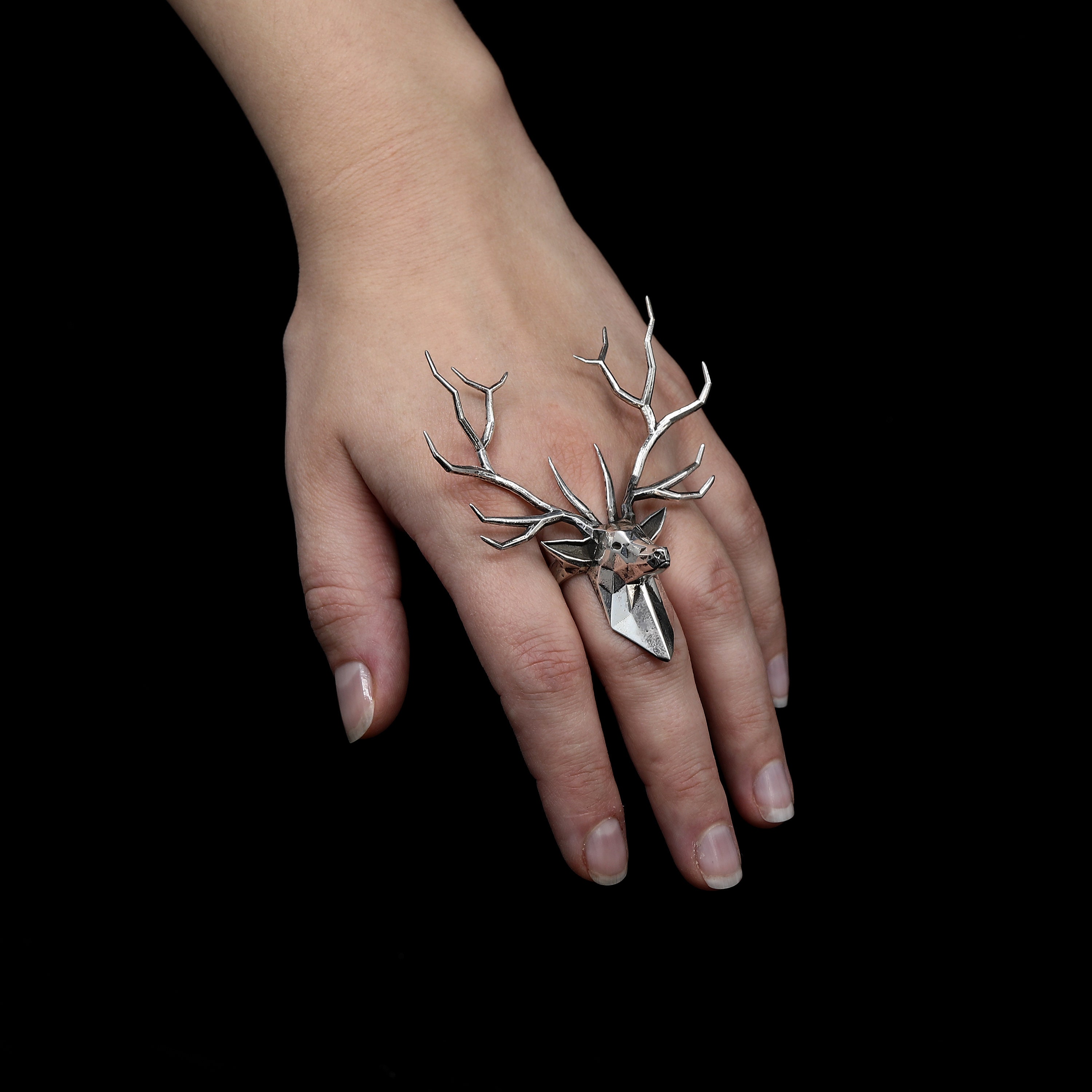 STAG- DEER RING- Sterling Silver- Vvilk - Etsy